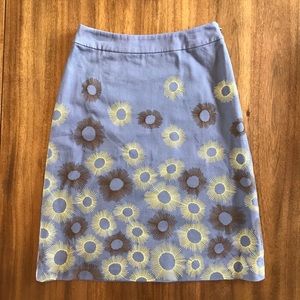Boden NWOT Classic Boden Floral Embroidered Skirt